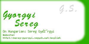 gyorgyi sereg business card